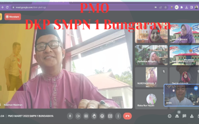 SMPN 1 Bungaraya Mengikuti Kegiatan PMO Membahas Modul Ajar di Kurikulum Merdeka